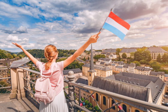 A student is visiting Luxembourg
